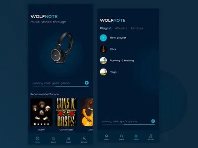 MUSIC APP app design ui ux