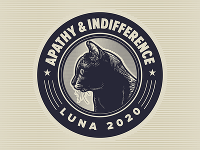 LUNA 2020 Dribbble Weekly Warm Up black cat button cat cat logo illustration kitten kitty logo logotype political type typography vote