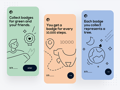 Badge APP guide page app branding design illustration ui ux