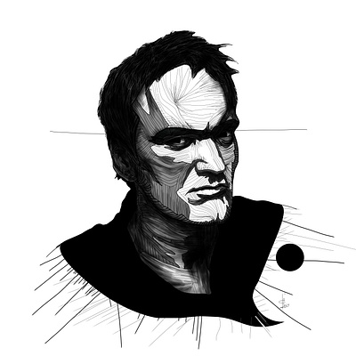 QuentINK Tarantino adobe black digitalart ink lineart photoshop quentin tarantino wacom