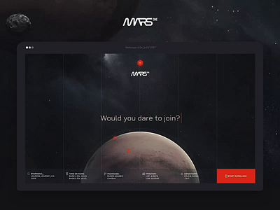 MARS One - Hello & Base Explore animation concept logo mars one ui ux webdesign website