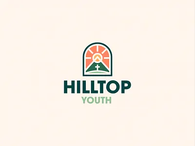 Hilltop Youth Group Logo church branding church logo emblem illustration logo logodesign youth group logo