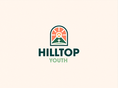 Hilltop Youth Group Logo church branding church logo emblem illustration logo logodesign youth group logo