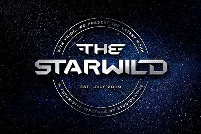 The Starwild Futuristic Font branding display font futuristic font logo logotype movie font