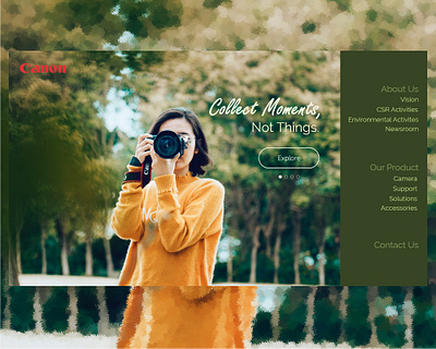 Landing Page - Camera 003 adobexd app branding camera camera landing page dailyui dailyui003 dailyuichallenge design interface interface design landing landing page ui user interface ux