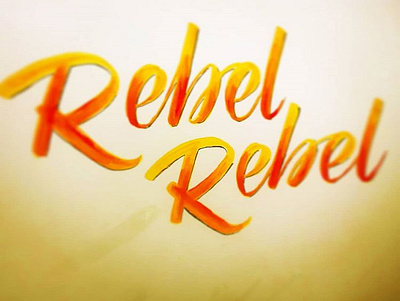 Rebel Rebel Bowie brush lettering brush pen brushpen design letter lettering logotype typo typography typoraphy