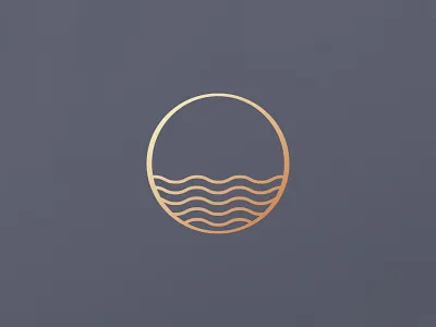 Summer's end branding icon illustration logo minimal nature sun waves