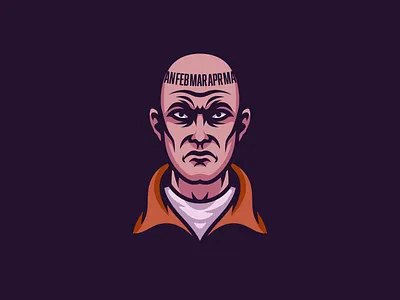 Calendar Man badge batman calendar man illustration logo sticker