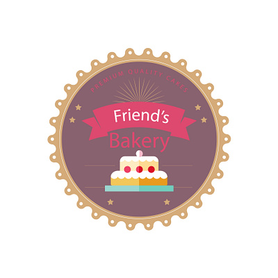 LOGO OF A BAKERY :- FRIENDS BAKERY (2) advertisement branding design designer graphicdesigner illustration logo logodesign typography vector