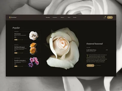 #designabovethefold ep.2 - Florist bouquet bouquets e commerce ecommerce florist flower flowers header hero website website design