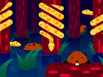 Logging with Python beaver busy code data datadog forest gradient guide host hostmap illustration illustrator language logging logs programming python reflection snake vector