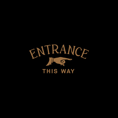 Entrance branding design illustration logo typography vector