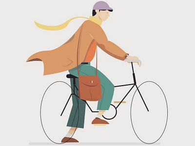 Bike guy bike fall graphics school