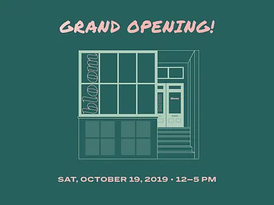 Bloom Beauty building illustration line minimal spa