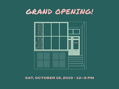 Bloom Beauty building illustration line minimal spa