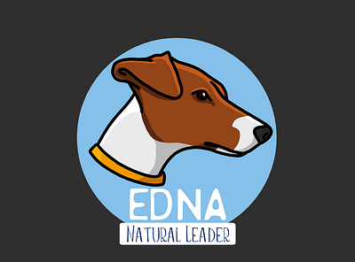 Edna For the dog that is a cat! alko alkoreiel design dog election electoral campaign humor humorous illustration illustration isio rizado jack russell logo procreate