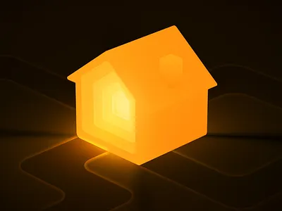 HomeKit 3d apple home cinema 4d hand lettering home homekit icon illustration ios