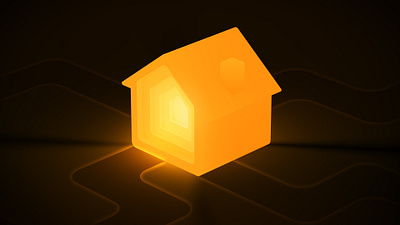 HomeKit 3d apple home cinema 4d hand lettering home homekit icon illustration ios