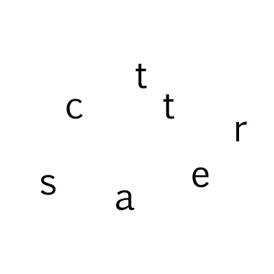 Scatter typographic syntax typography