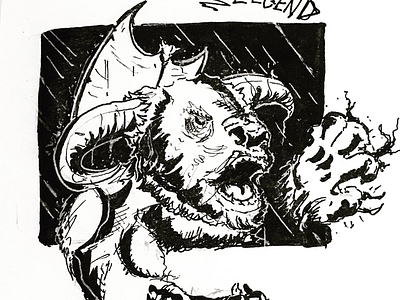 The legendary minotaur! Inktober Day 15 drawing illustration ink inktober inktober2019 legend legendary minotaur