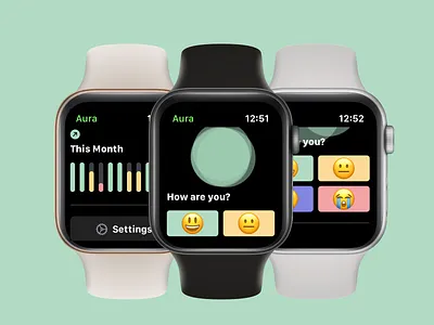 Aura: Simple Mood Tracker aura minimalist mobile mood track mood tracking sketch watch watchos
