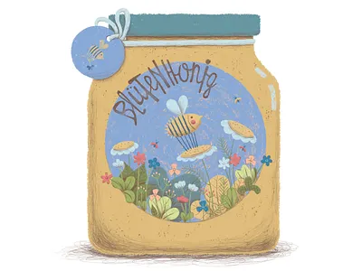 logo and label design branding branding design design design art digital drawing digital illustration digital painting floral honey illustration logo logo design typography