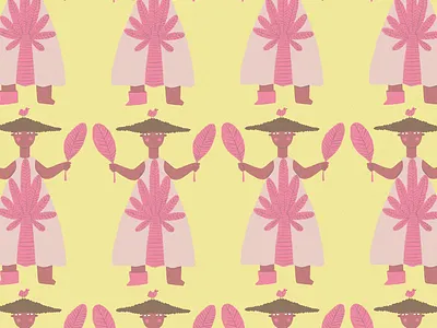 pattern for a dress africa design digital art digital drawing digital illustration digital painting floral illustration pattern pattern design