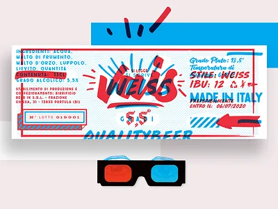 New Beer Label beer beer label design beerlabel calligraphy labeldesign lettering red and blue