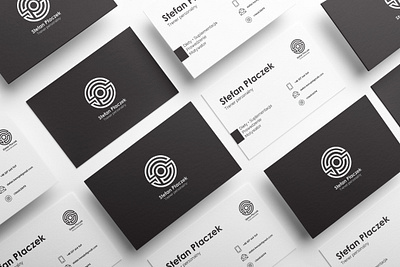 Business Card - Monogram // Stefan Płaczek branding business business card business card design business card mockup design designer gym logo minimal monogram principle print prints trainers typography vector