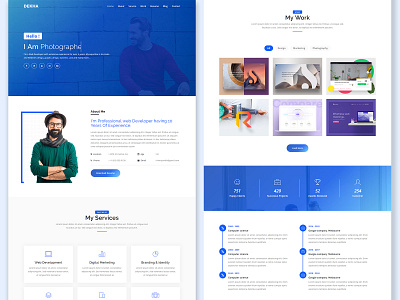 Dekha - Creative Personal Resume/portfolio HTML5 Template bootstrap bootstrap template bootstrap theme creative design css3 cv design html template illustration personal portfolio portfolio design responsive design resume ui ux