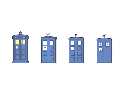 Bigger on the Inside cartoon doctor who illustration line art nerd simple tardis