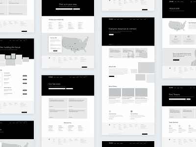 Uniti Website Wireframes brand fiber hi fi layout ui ux version 2 website wireframes