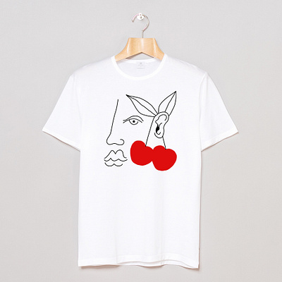 CHERRY.TEE art cartoon design drawing graphic design illustration silkscreen sketch textile design