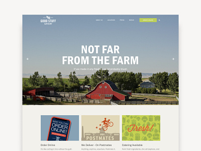 Good Stuff Eatery Website celebrity chef farm to table food restaurant ui ux washington website