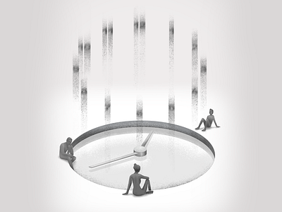 Evaporate digital illustration evaporate illustration pool procreate reflecting reflecting pool time