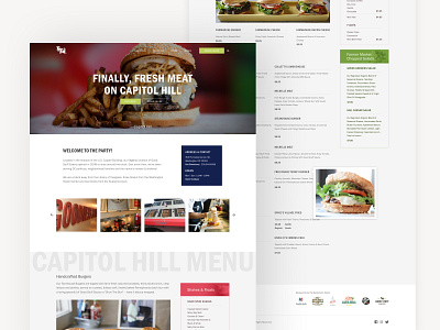 Good Stuff Eatery Menu System burgers food fresh menu restaurant system ui ux website