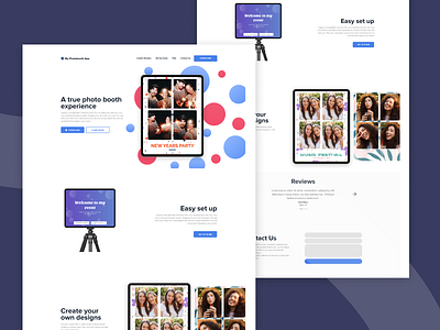 MyPhotobooth App Homepage app app website homepage ipad ipad app ipad app website landing page landing page ui ui uidesign web web design webpage