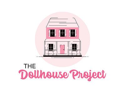 The Dollhouse Project branding design illustration logo typography vector