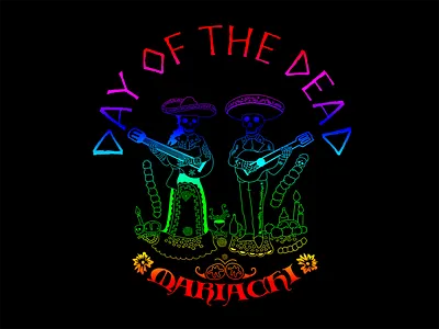 Dia de Muertos design dia de muertos illustration illustrator mariachi mexico tshirt tshirt art tshirt design tshirt designer vector