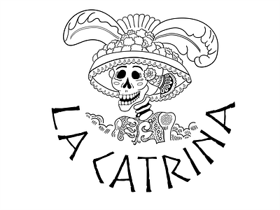 Dia de Muertos La Catrina design dia de muertos illustration illustrator la catrina tshirt tshirt art tshirt design tshirt designer