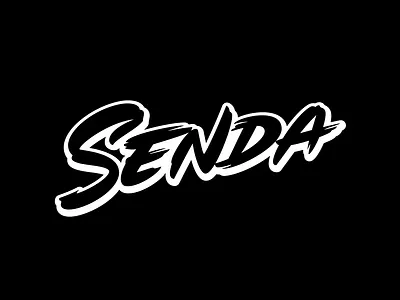 Senda custom logo design hand writing icon identity lettering logo logotype mark senda sendaathletics sports sports logo typography леттеринг