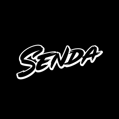 Senda custom logo design hand writing icon identity lettering logo logotype mark senda sendaathletics sports sports logo typography леттеринг