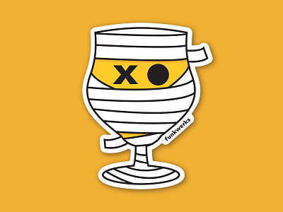 Spooky Mummy beer cute funkwerks halloween illustration mummy spooky sticker