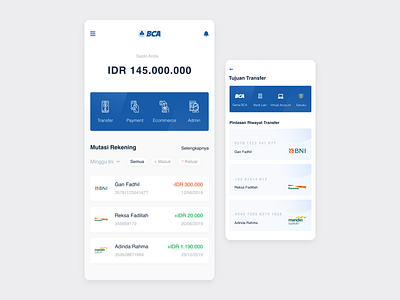 #Exploration - BCA Mobile Banking adobe xd android android app bank bank app clean clean product detail dark theme ui design finance minimalist ui