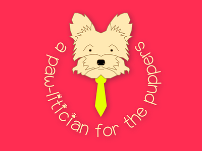 Pupper 4 President animal art badge brand branding button challenge circle color design drawing dribbble dribbbleweeklywarmup illustration logo sketch typography weekly weekly challenge