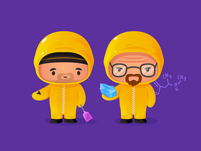 Breaking Bad breaking bad character crystal cute el camino fly formula heisenberg illustrator jesse pinkman kawaii lab meth netflix vector walter white