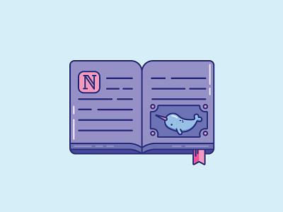 Inktober Day 15 | Legend book color cute flat icon icon design iconography illustration inktober legend legend of the narwhal legends narwhal story storybook vectober