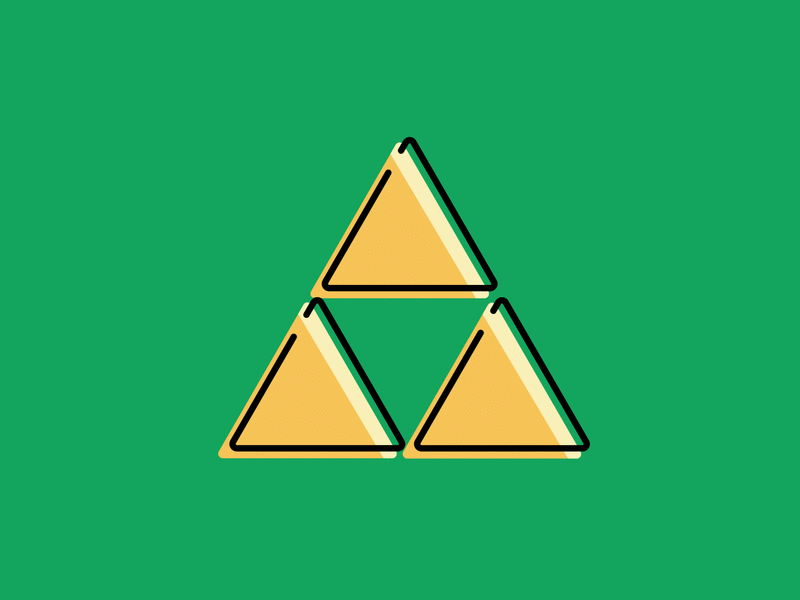 Legend - Inktober day 15 after effects breath of the wild flat fluid illustrator inktober minimal motion motion graphics motiontober nintendo smear smooth triforce trim path vectober vector zelda