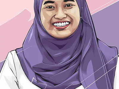 Siti Sarah adobeillustrator design digitalart graphic illustration illustrator portrait siti sarah vector vectorart vectorportrait