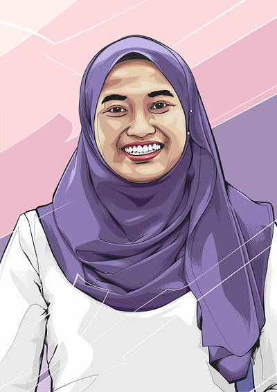 Siti Sarah adobeillustrator design digitalart graphic illustration illustrator portrait siti sarah vector vectorart vectorportrait